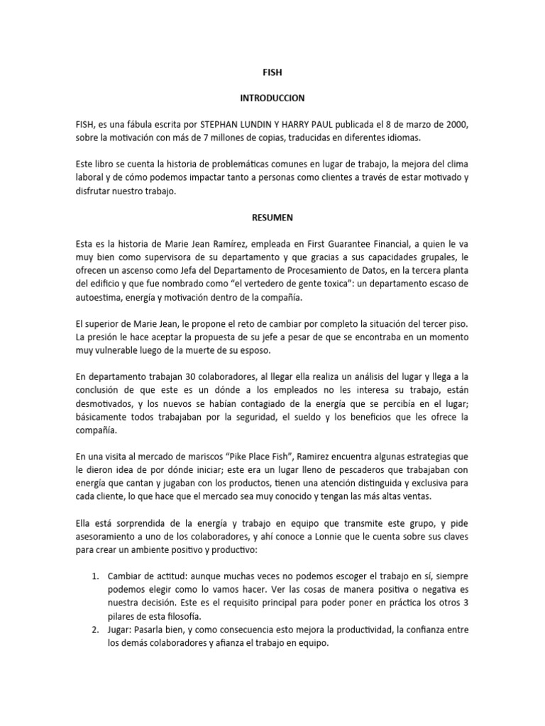 Resumen Fish | PDF | Cliente
