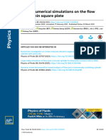 Direct Numerical Simulations On The Flow Past A Thin Square Plate