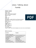 Vocabulary - Family