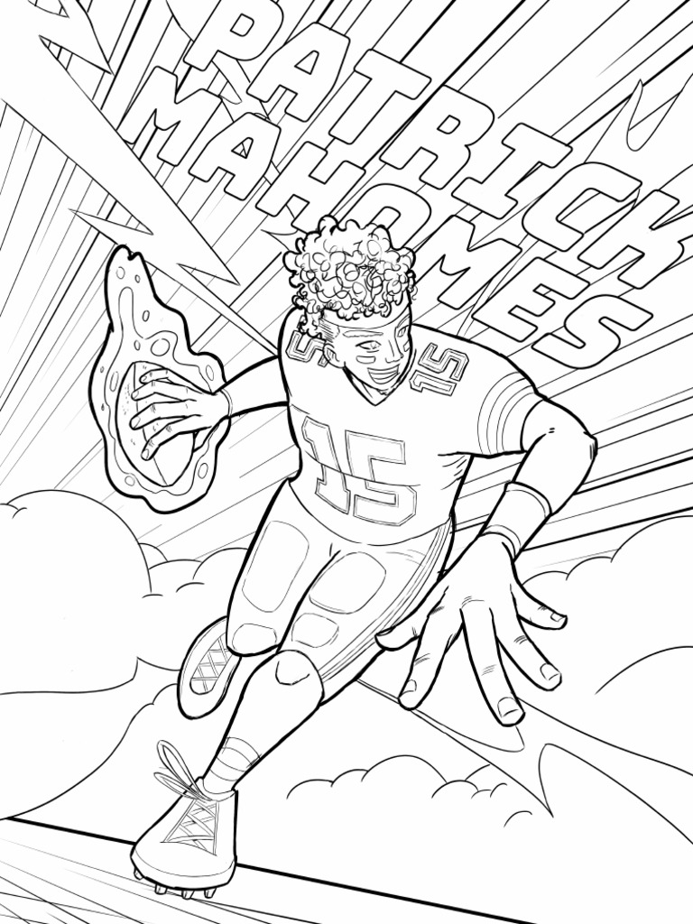 Patrick Mahomes coloring page | PDF