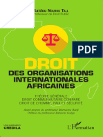 TALL Saïdou Nourou Droit Des Organisations Internationales Africaines