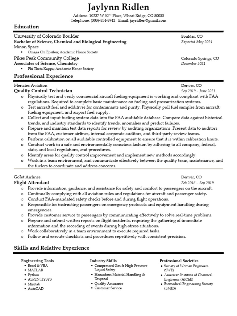 asen1969 ridlen resume | PDF | Audit | Federal Aviation Administration