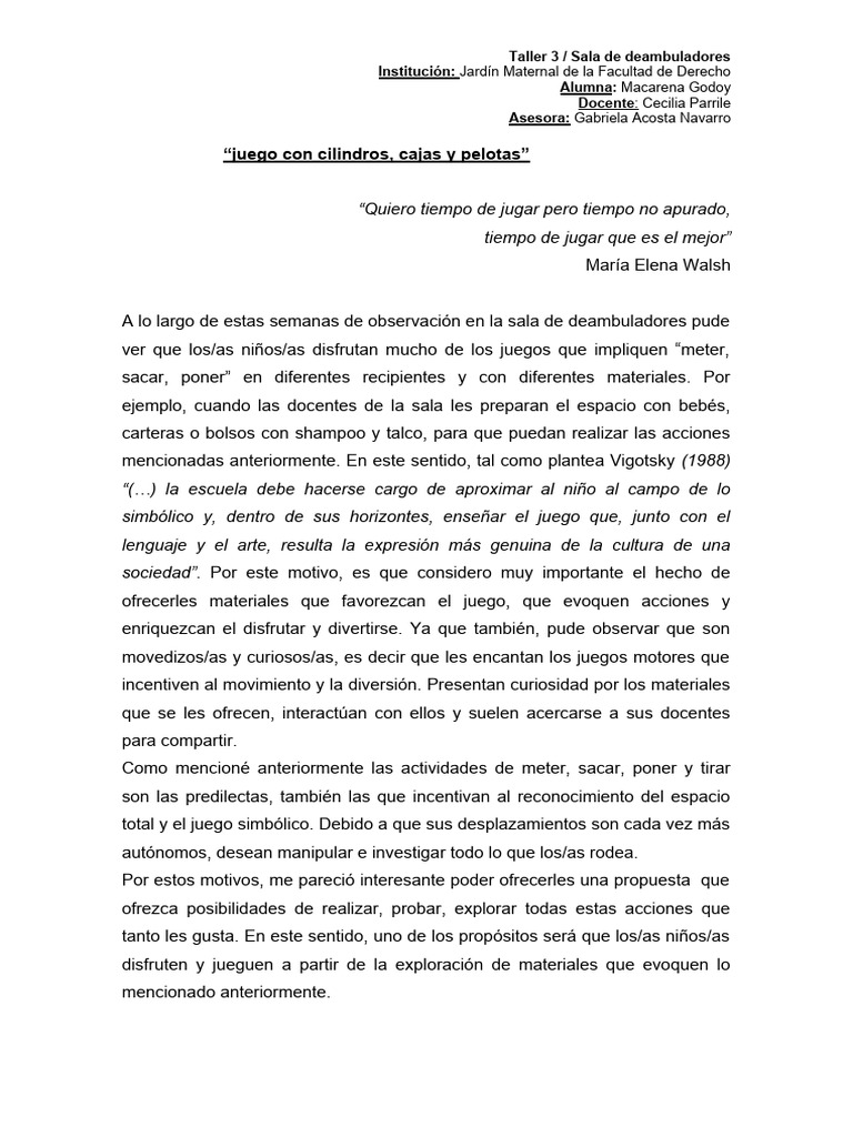 Juego y Exploración en Deambuladores | PDF
