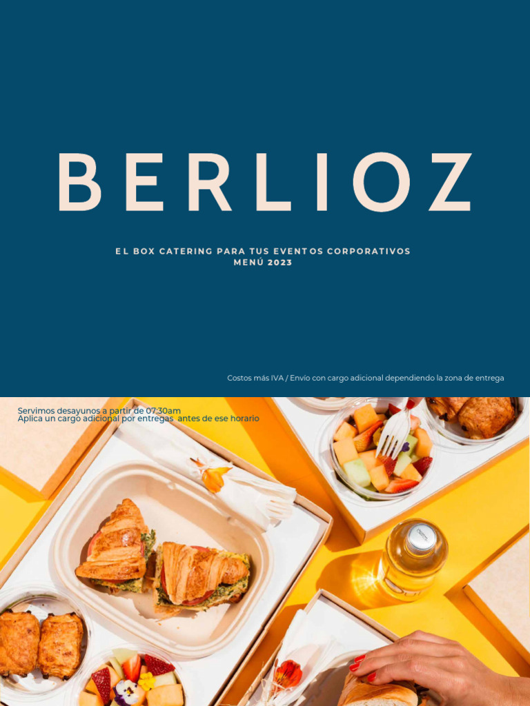 Catering Corporativo 2023 de Berlioz | PDF | ensalada | Queso