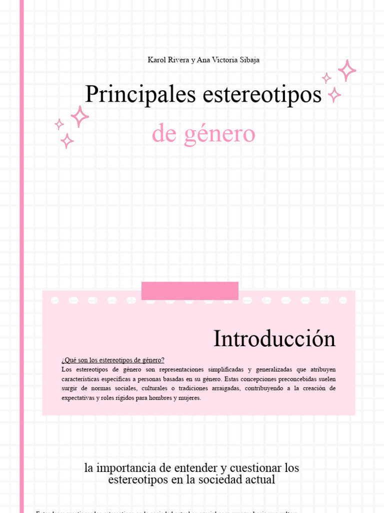 Estereotipos de Género | PDF | Relaciones personales, crianza y ...