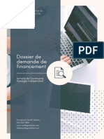 Dossier Demande Financement Community Manager Document Minimaliste Beige Bleu