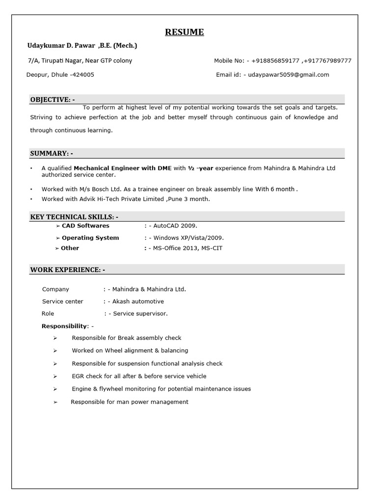 Uday Resume 02 Pdf