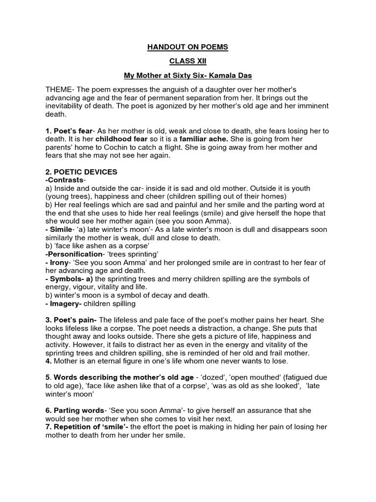 Handout on Poems | PDF