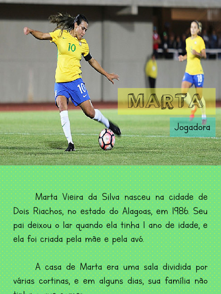 Biografia de Mulheres - Jogadora Marta | PDF