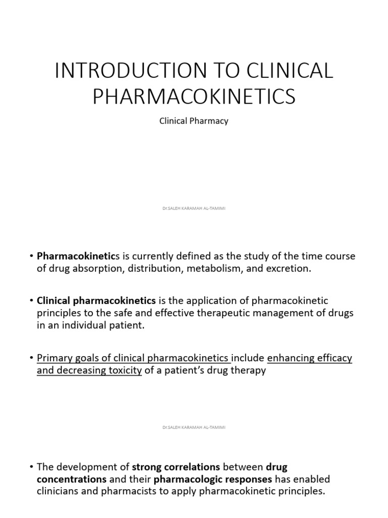 AN INTRODUCTION TO PHARMACOKINETICS visual data 2