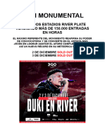 Duki Doble Sold Out en Horas