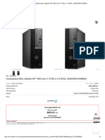 Computadora DELL Optiplex SFF 7000 Core I7-12700, 2.1 - 4.9GHz, 16GB DDR4-3200MHz