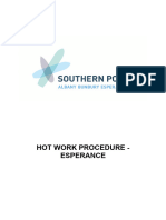 Hot Work Procedure - Esperance