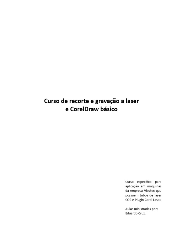 Curso de recorte e grava o a laser e coreldraw pdf
