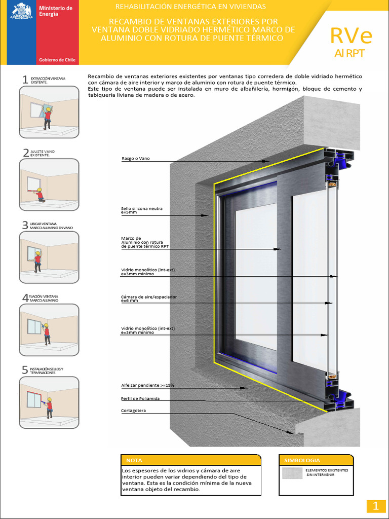 Reemplazo de Ventanas de Aluminio RPT | PDF | Ventana | Tornillo