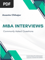 MBA Interviews (Undergraduation Questions)