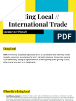 Eating Local - International Trade