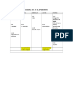 Horario Semana 03 Al 07 de Mayo