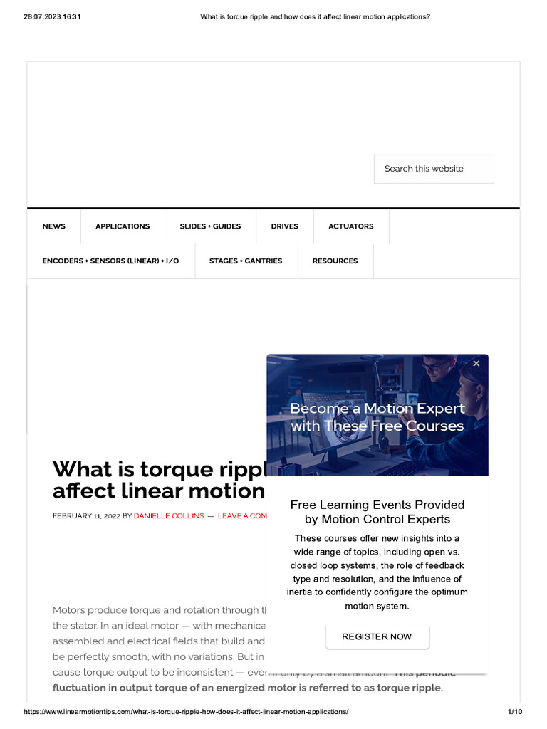 What Is Torque Ripple and How Does It Affect Linear Motion Applications ...