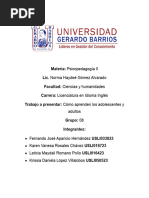 Aprendizaje en Adolescentes y Adultos