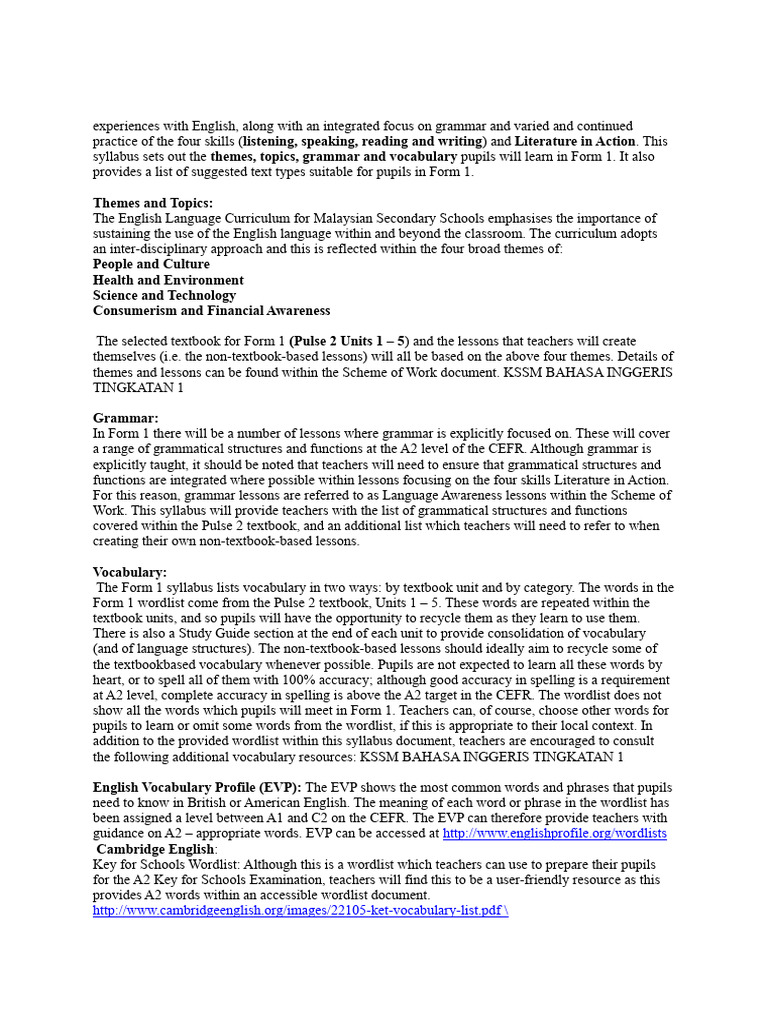 Dskp Form 1 Pdf Linguistics Human Communication