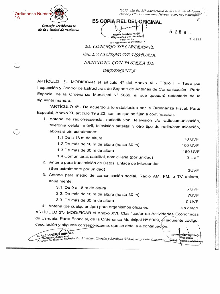 Om 5268 modifica varios aspectos de la ordenanza 5069 1 descargar