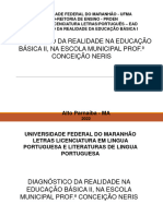 Slide Da Apresentação PPP Diagnostico Da Escola Conceição Neris 2022 para Envio