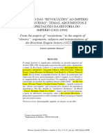 TEXTO 1 - DO IMPÉRIO DAS “REVOLUÇÕES” AO IMPÉRIODA “ESCRAVIDÃO” TEMAS, ARGUMENTOS E INTERPRETAÇÕES DA HISTÓRIA DOIMPÉRIO (1822-1950)