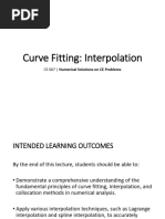 5b Curve Fitting Interpolation