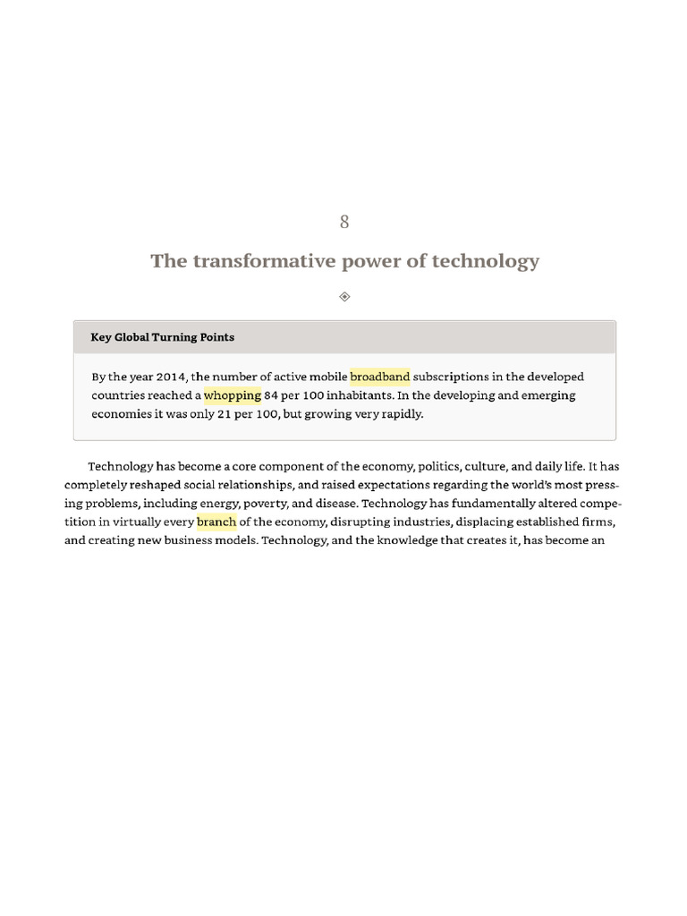 W 06 The Transformative Power of Technology Chapter 08 | PDF