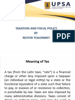 Introduction To Taxation