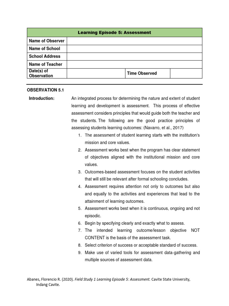 Field Study 1: Assessment Insights | PDF | Career & Growth