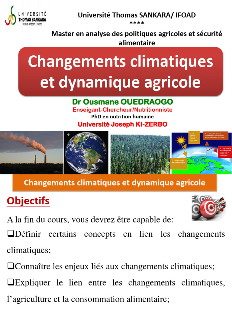 Impact des Changements Climatiques sur l'Agriculture | PDF