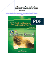 A Guide To Managing and Maintaining Your PC 7th Edition Andrews Solutions Manual Full Chapter PDF