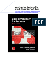 Employment Law For Business 9th Edition Bennett Alexander Test Bank Full Chapter PDF
