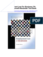 Employment Law For Business 7th Edition Bennett Alexander Test Bank Full Chapter PDF