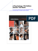 Abnormal Psychology 17th Edition Butcher Test Bank Full Chapter PDF