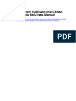 Employment Relations 2nd Edition Shaw Solutions Manual Full Chapter PDF