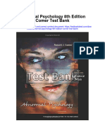 Abnormal Psychology 8th Edition Comer Test Bank Full Chapter PDF