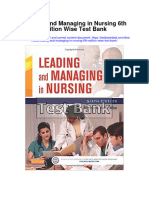 Leading and Managing in Nursing 6th Edition Wise Test Bank Full Chapter PDF