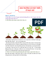 Bài 20. Sinh trưởng và phát triển ở thực vật