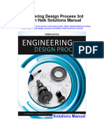 Engineering Design Process 3rd Edition Haik Solutions Manual Full Chapter PDF