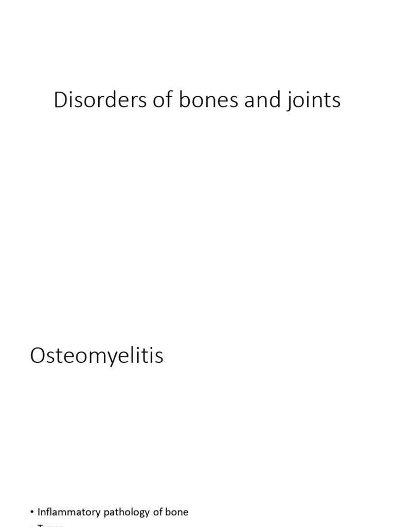 Bone and Joint Disorders Overview | PDF | Science & Mathematics