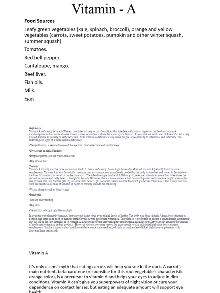 Vitamin - A | PDF