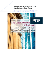 Legal Environment of Business 11th Edition Meiners Test Bank Full Chapter PDF