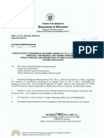 Division Memorandum No. 116 S. 2023 Consultative Conference On Deped Order No. 40 S. 2014 Establishment Merging Conversion and Namingrenaming of Public Schools and Separation of Public Scho