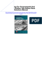 Accounting For Governmental and Nonprofit Entities 18th Edition Reck Solutions Manual Full Chapter PDF