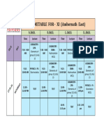 Timetable For 11th