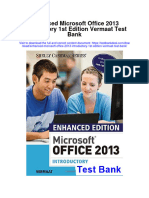 Enhanced Microsoft Office 2013 Introductory 1st Edition Vermaat Test Bank Full Chapter PDF