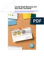 Entrepreneurial Small Business 3rd Edition Katz Test Bank Full Chapter PDF
